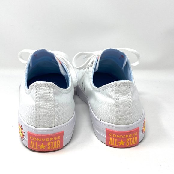 🌸Sale🌸 Converse CTAS White Chambray Blue Canvas Sneaker Women's Size 8 670702F - Picture 4 of 10